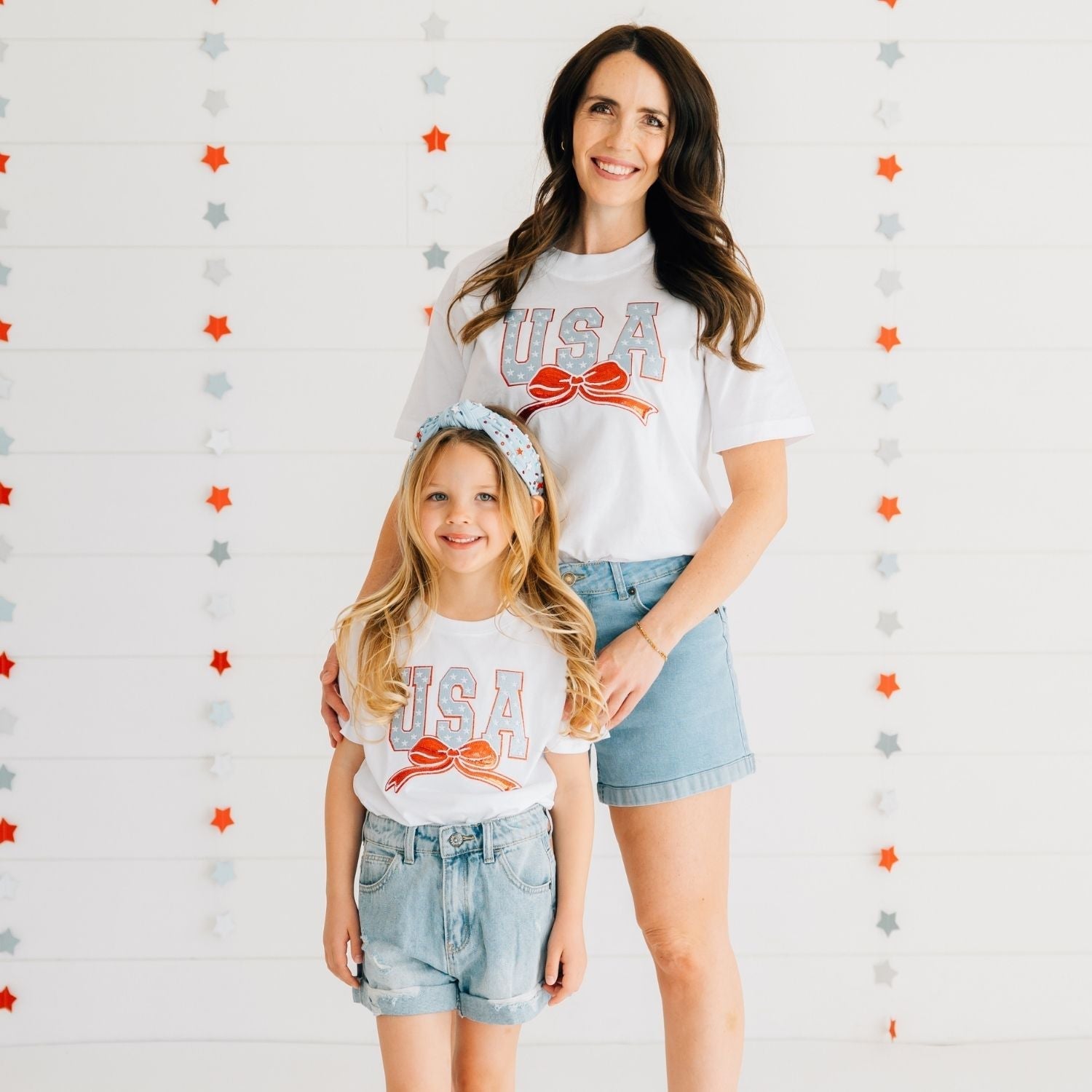 Usa Stars & Bow Patch Short Sleeve T-shirt