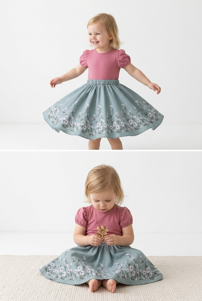 Soft And Breathable Organic Cotton Dress For Girls | Bloom