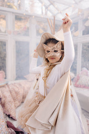 "champagne Gold Sequins” Cat Mask