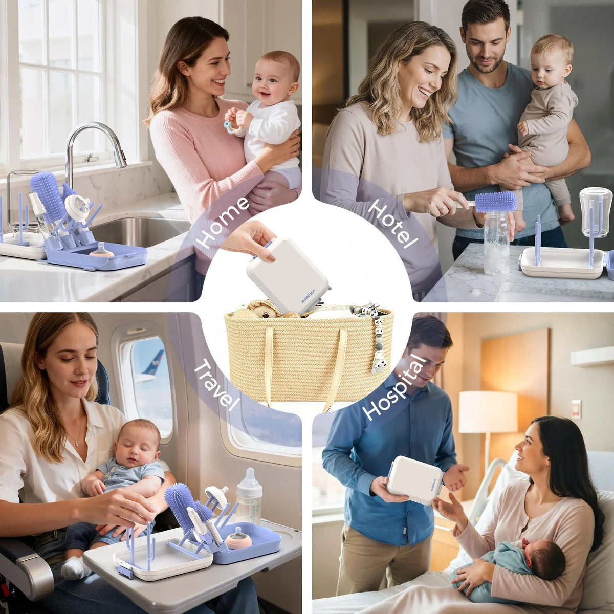8-in-1 Magnetic Baby Bottle Brush Set