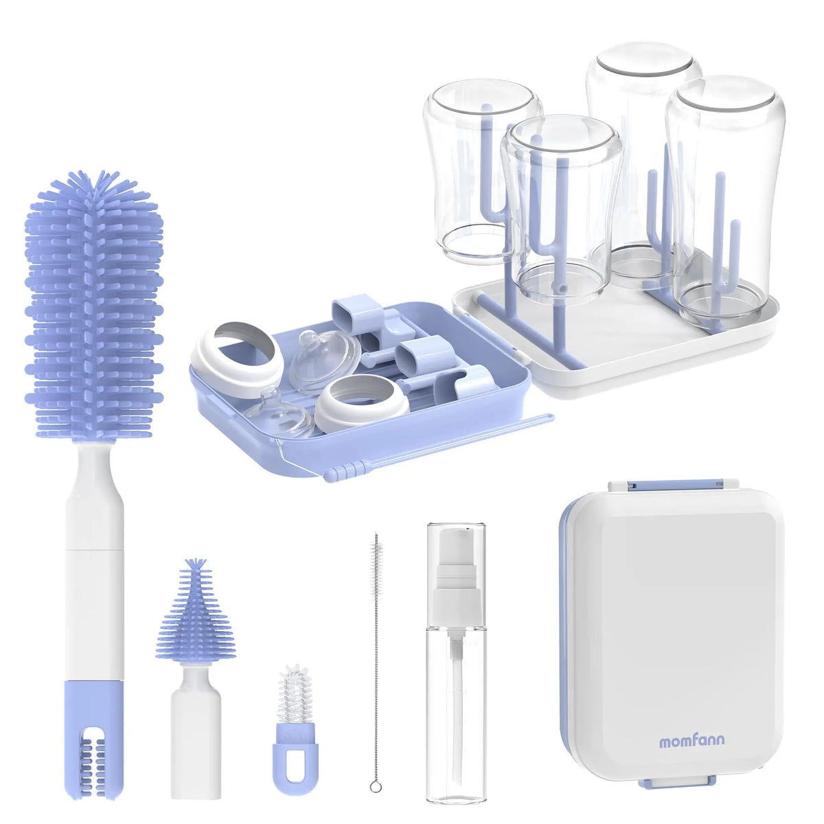 8-in-1 Magnetic Baby Bottle Brush Set