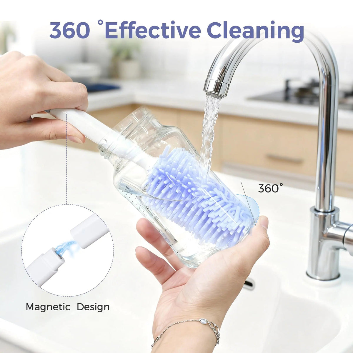 8-in-1 Magnetic Baby Bottle Brush Set