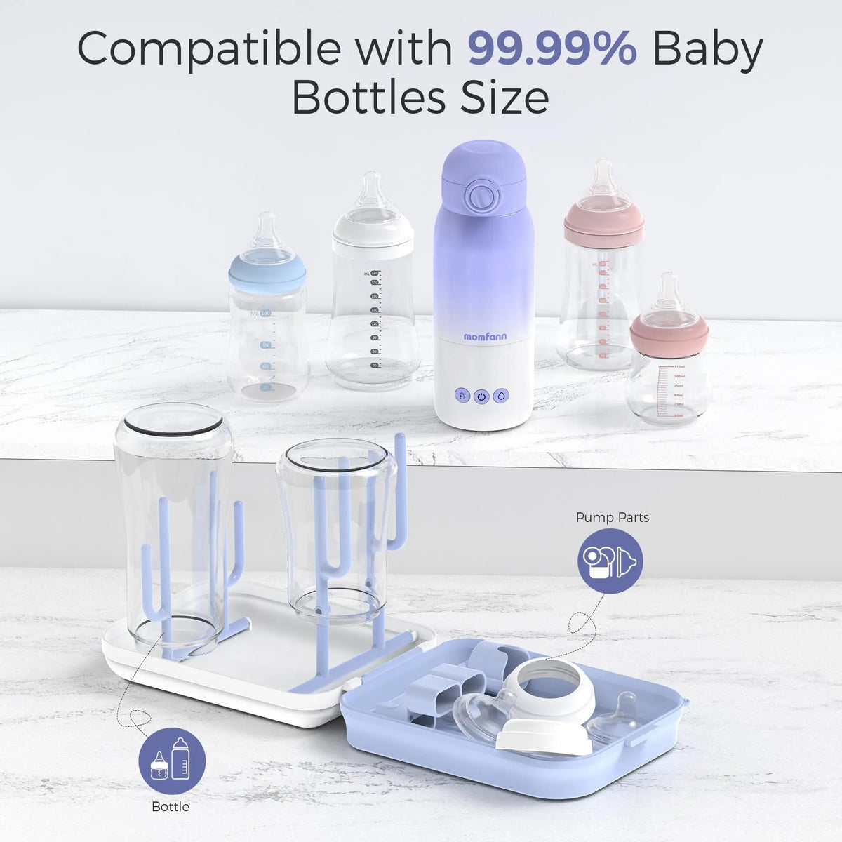 8-in-1 Magnetic Baby Bottle Brush Set