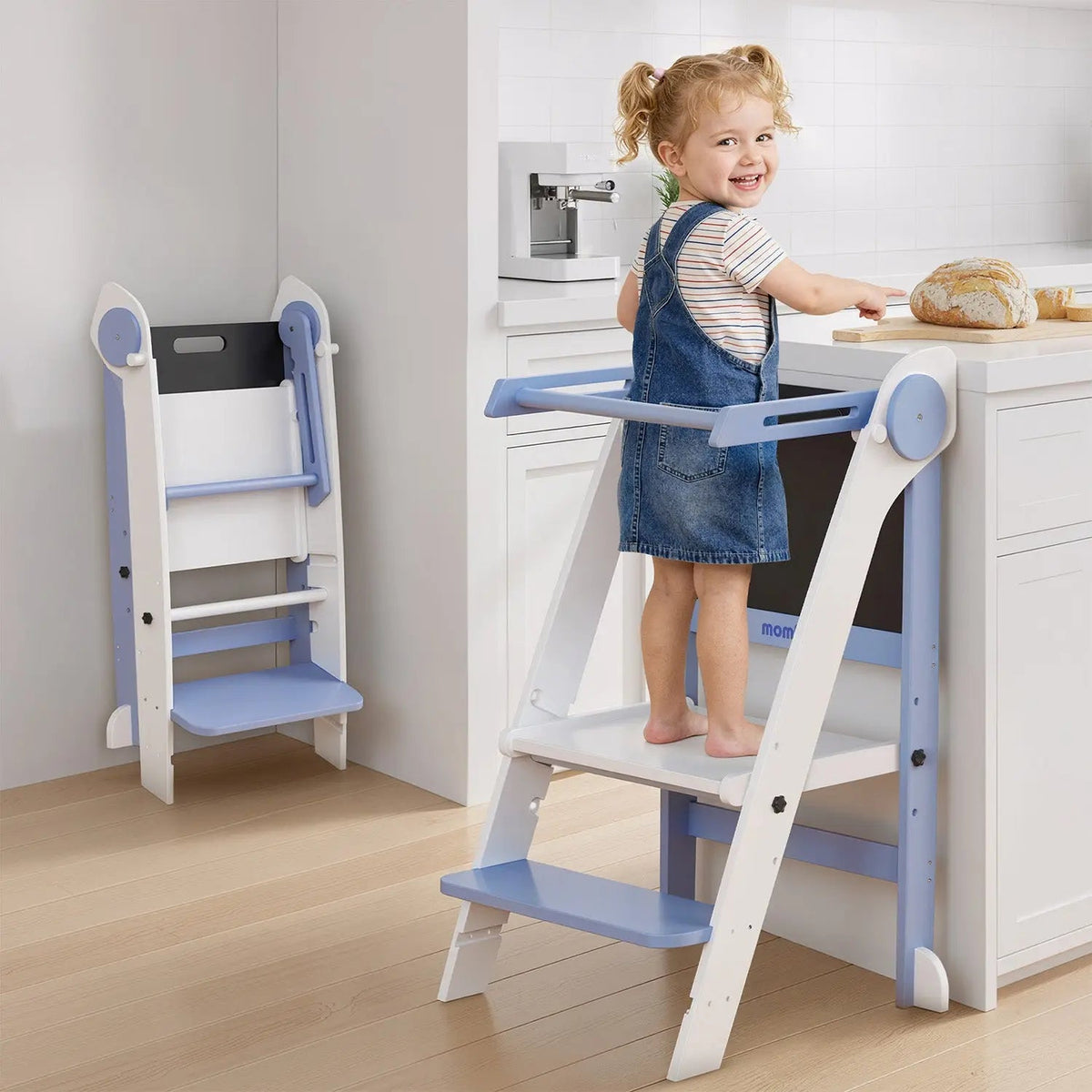 Foldable Toddler Tower – Kids Kitchen Step Stool Helper