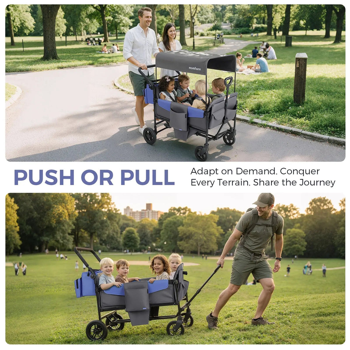Momfann 4 Seater Kids Stroller Wagon
