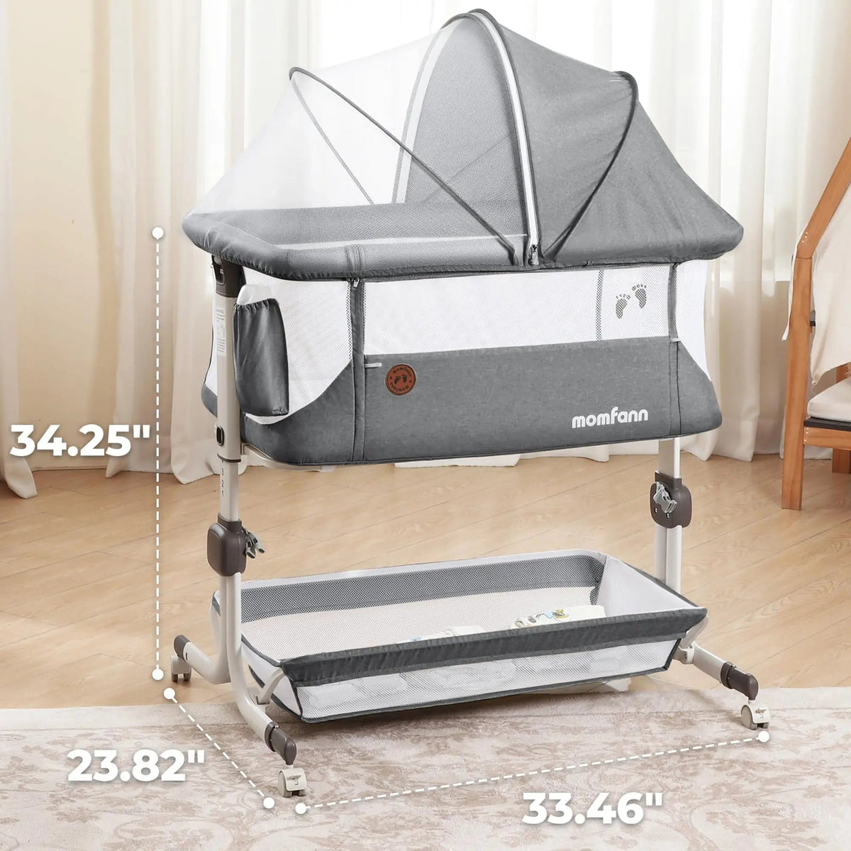 Bassinet Bedside Sleeper – Adjustable Baby Crib For Newborns