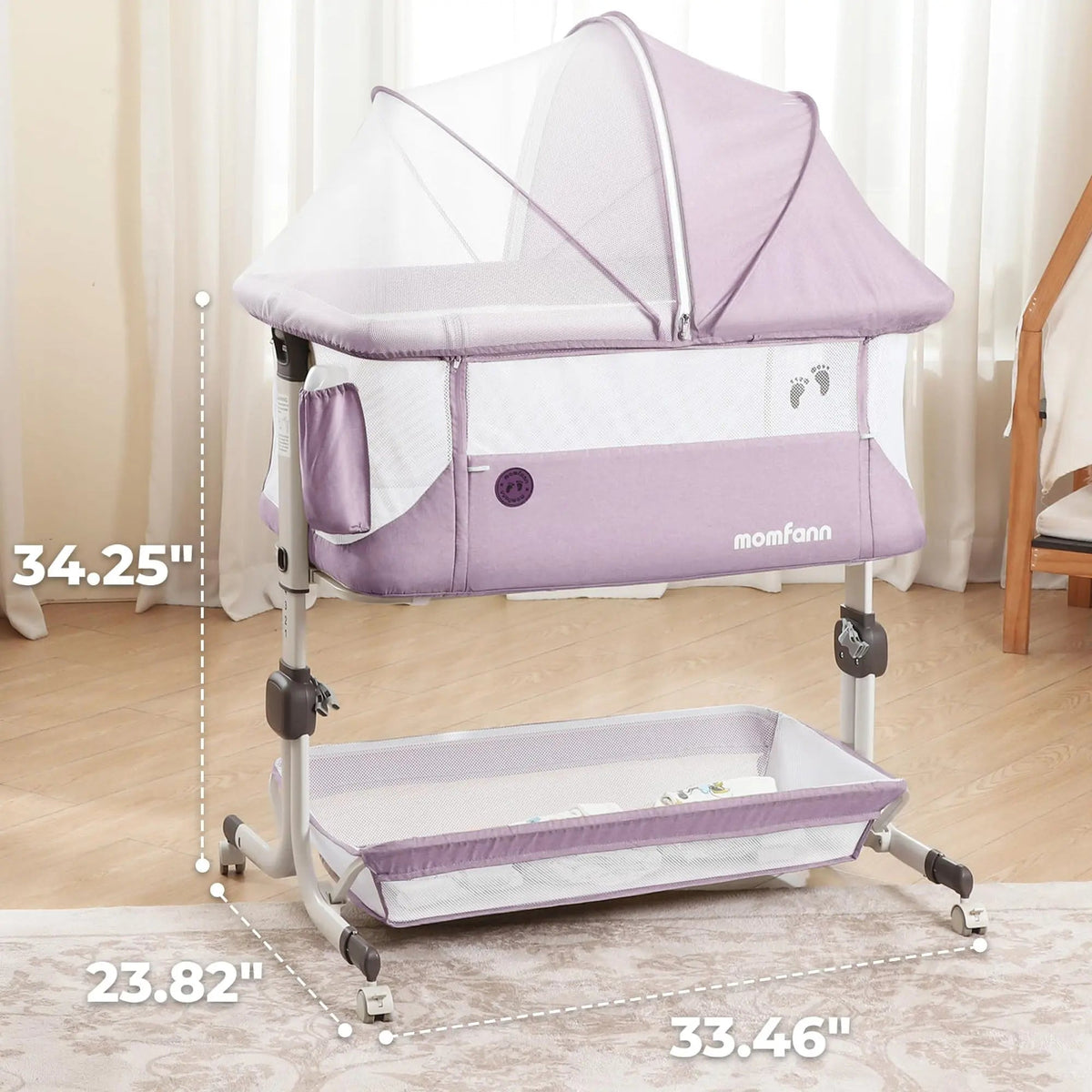 Bassinet Bedside Sleeper – Adjustable Baby Crib For Newborns