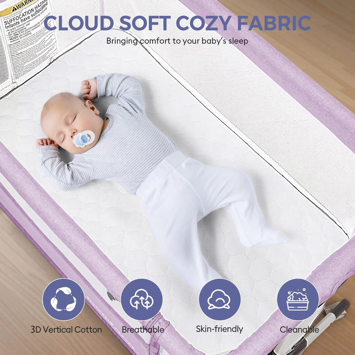 Bassinet Bedside Sleeper – Adjustable Baby Crib For Newborns