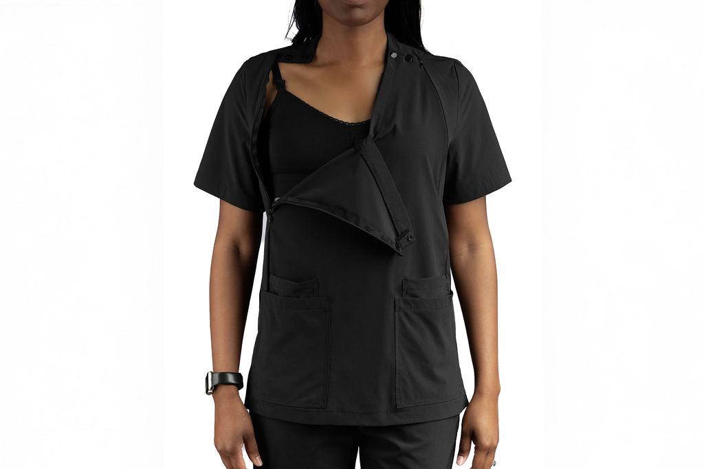 Pump-friendly Scrub Top For Healthcare Moms