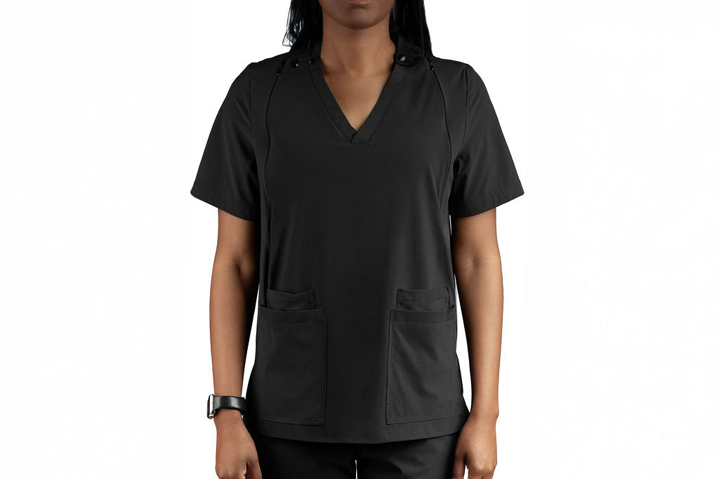 Pump-friendly Scrub Top For Healthcare Moms
