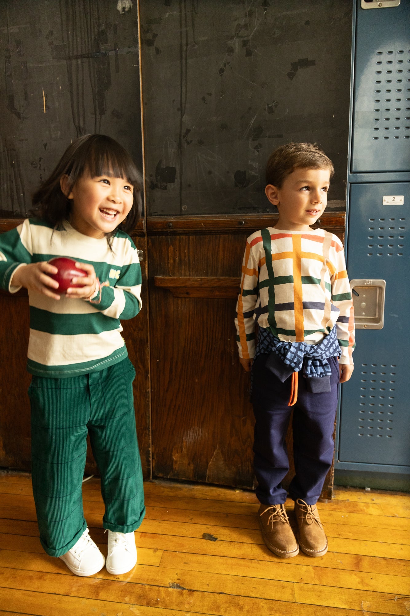 Recycled Cotton Green Rugby Stripe T-shirt