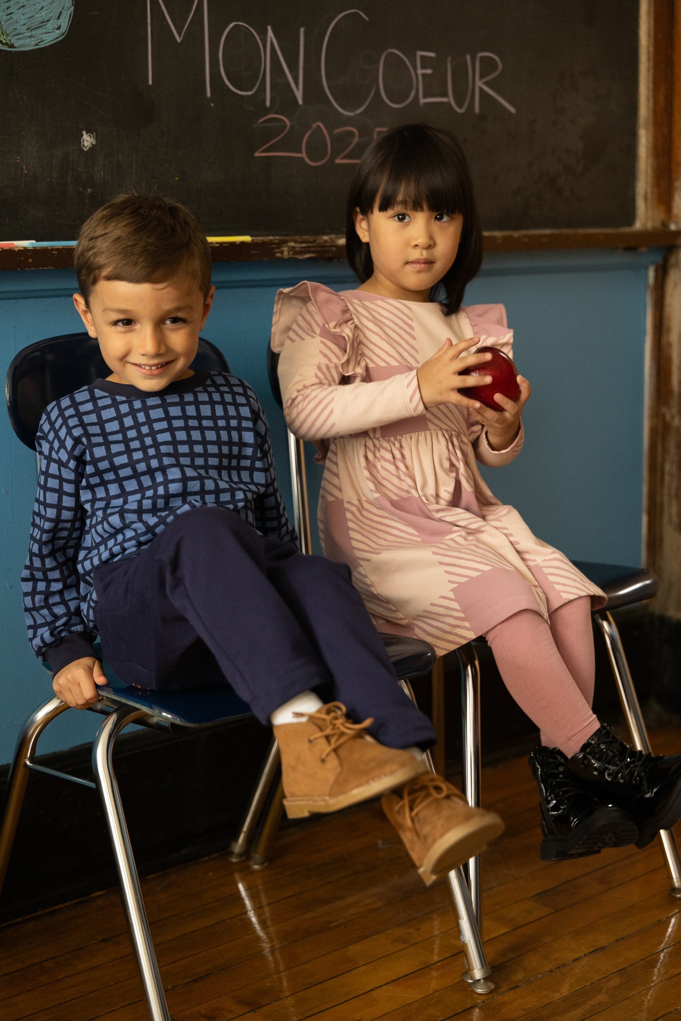 Recycled Cotton Buffalo Check Ruffledress