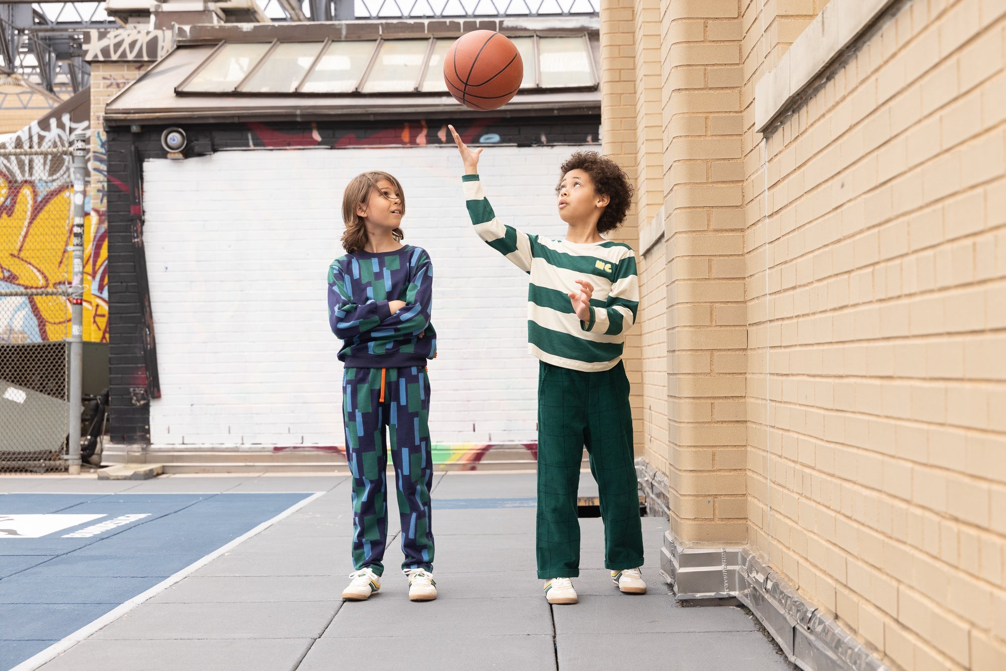 Recycled Cotton Blue Block Jogger