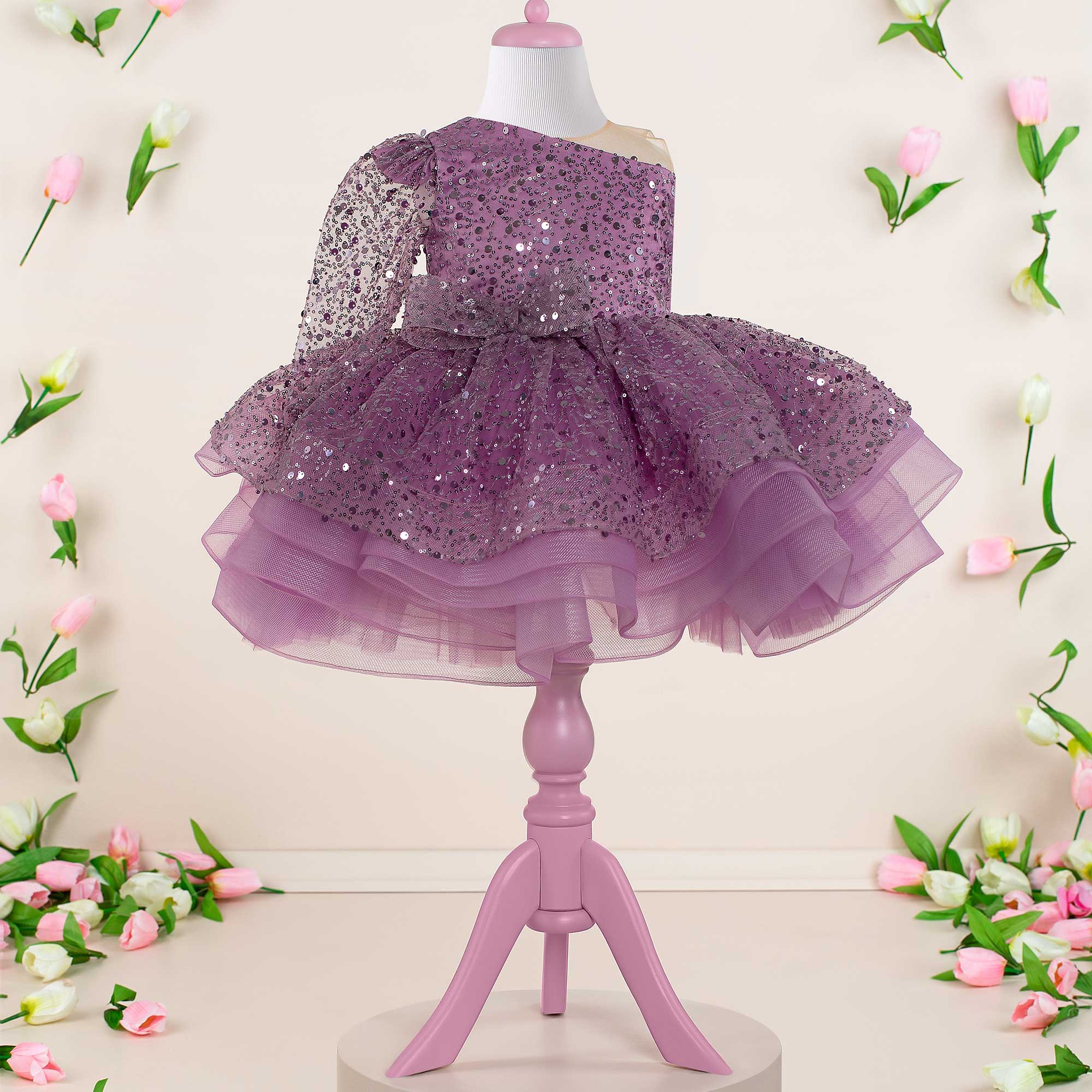 Monica Lavender Party Dress