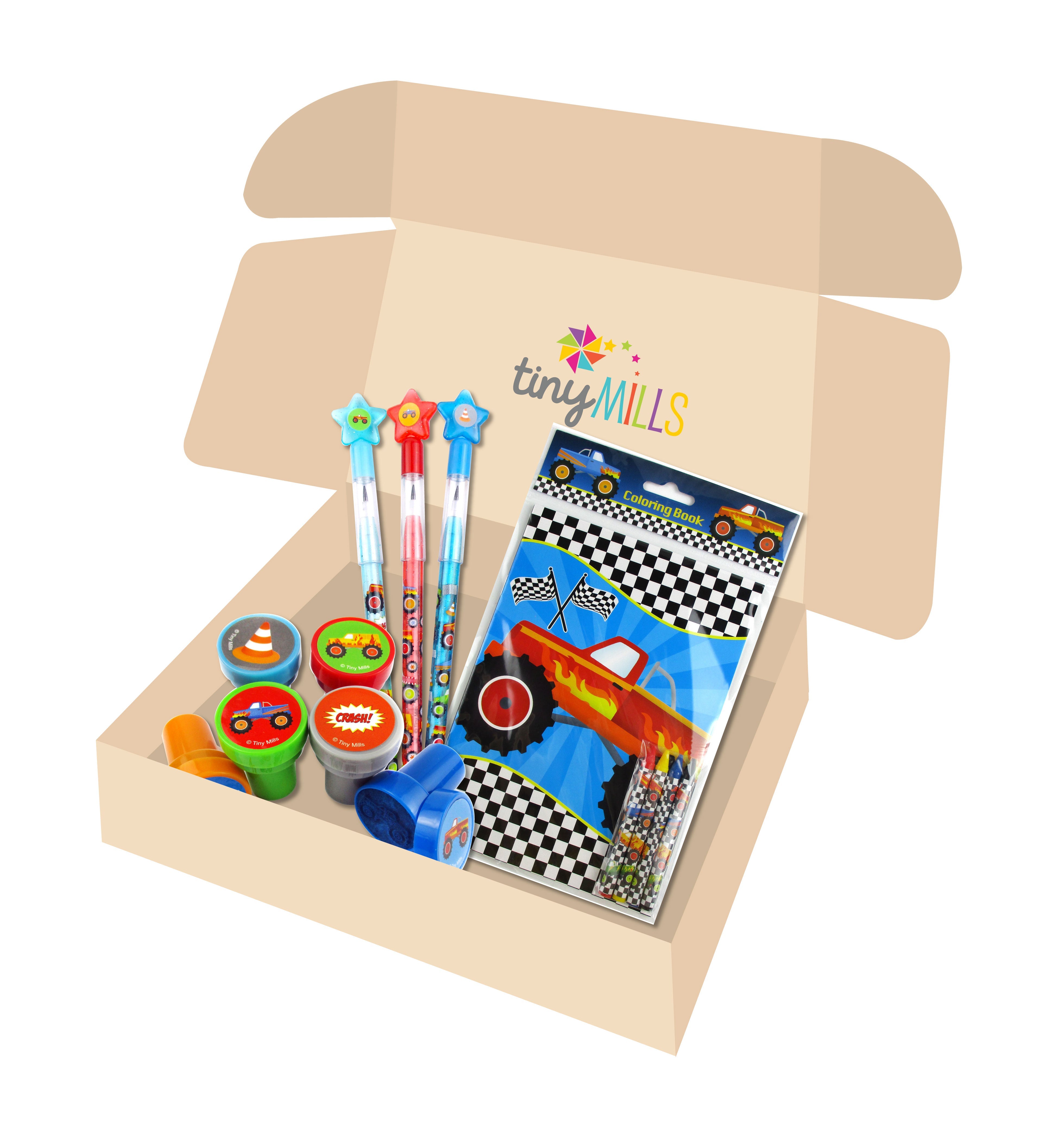 Monster Truck Birthday Party Gift Boxes For Kids