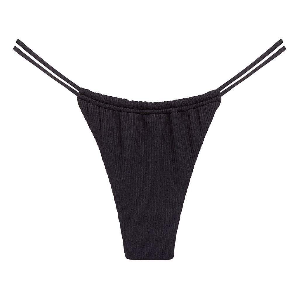 Black Rib Brasil Bikini Bottom