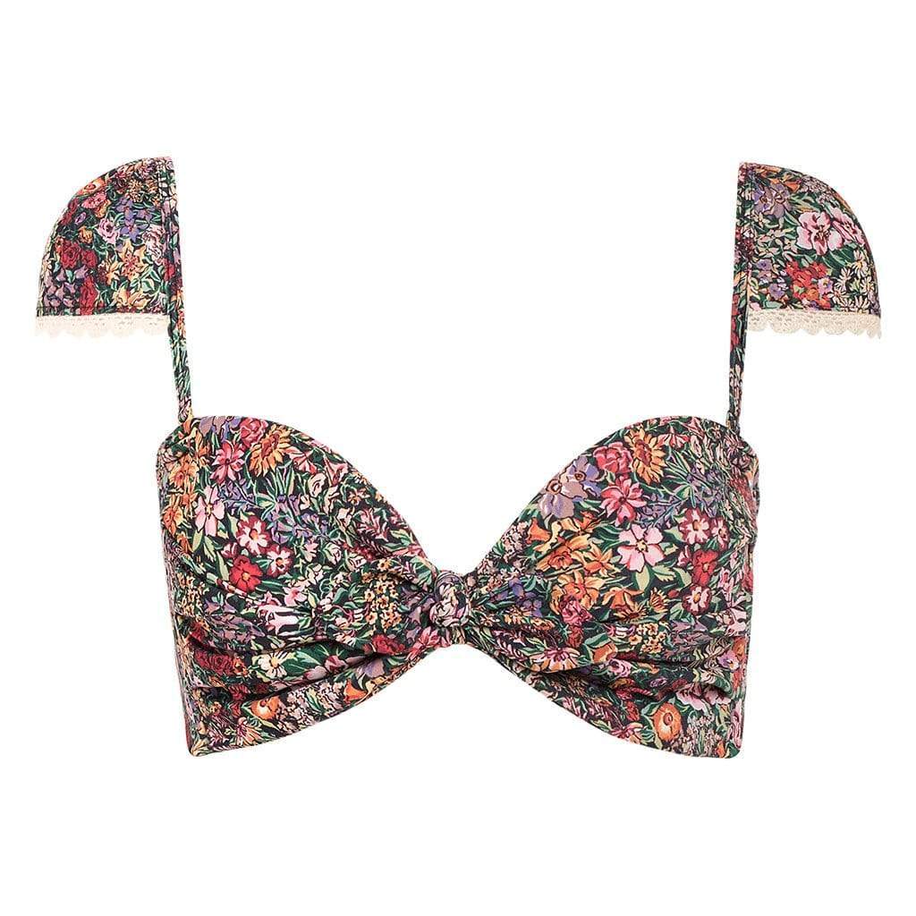 Mara Floral Cabana (w/ Trim) Bikini Top