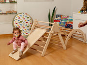 Montessori Indoor Playground | Pikler Triangle & Climbing Arch & 2in1 Ramp & Pillow