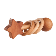 Organic Wooden Rattle-teether Star