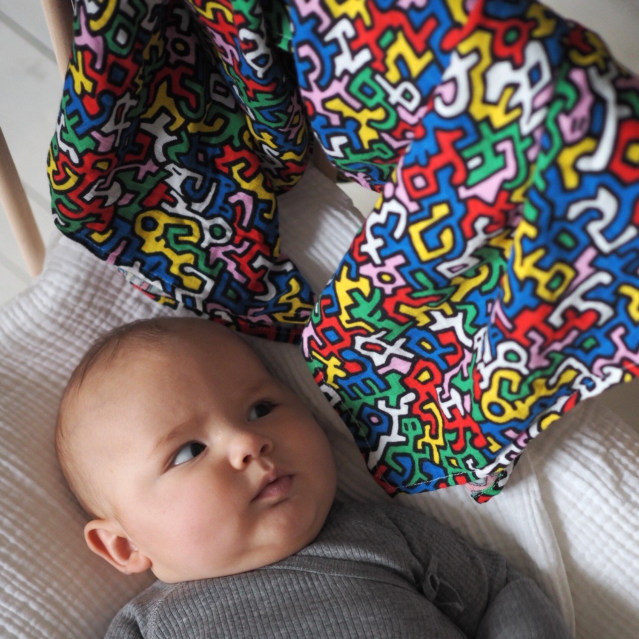 Etta Loves X Keith Haring 2-pack Muslin Squares - For 0 To 4 Months & 5+ Month Old Babies