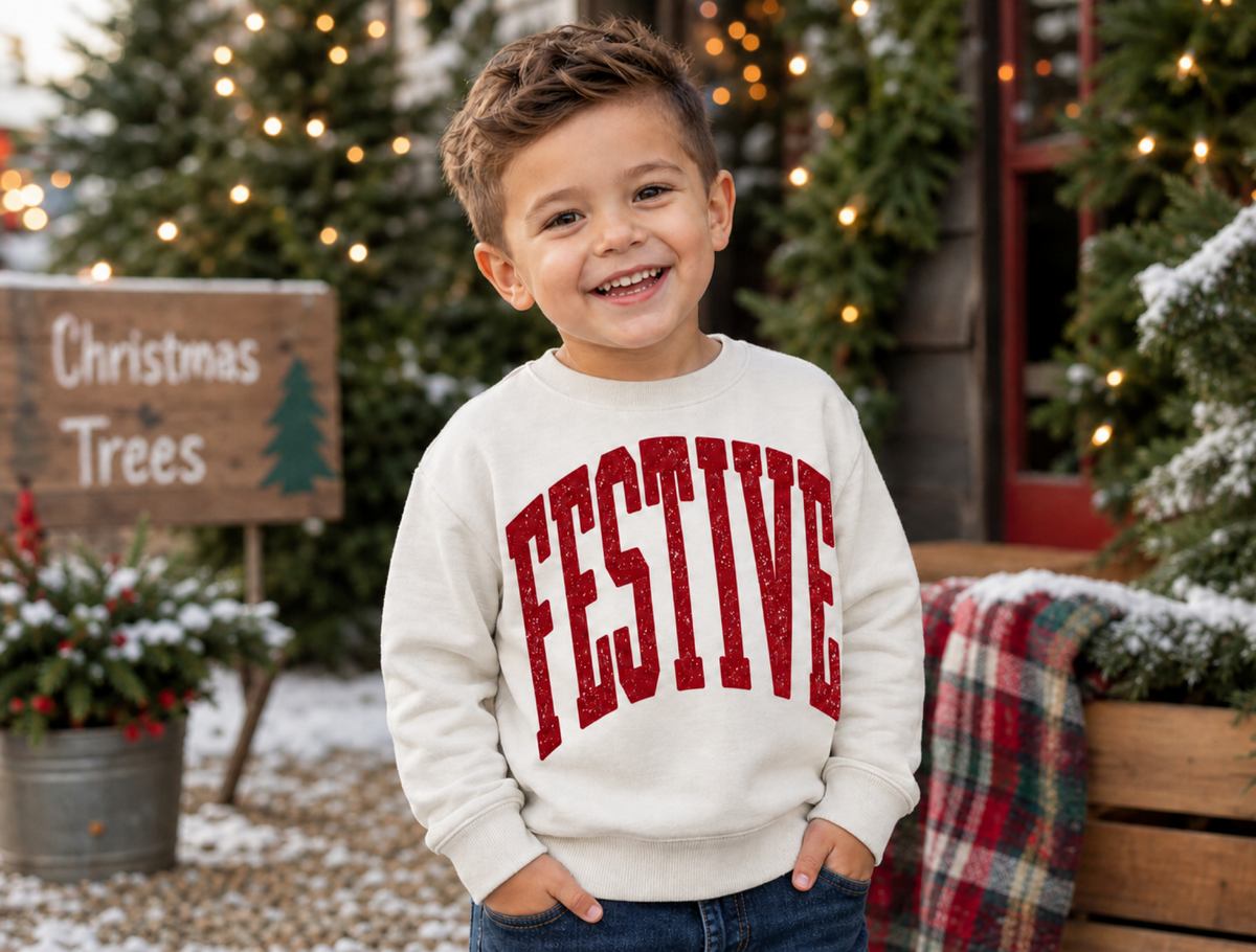 Festive Varsity Pullover