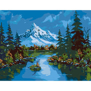 Mountain Landscapes – Paint By Numbers Kit | Artwille | 14x18 Inch Canvas