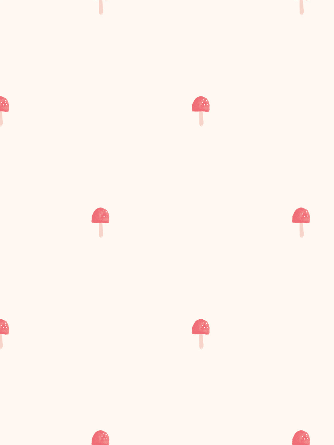 'mushrooms' Wallpaper By Meri Meri - Cream