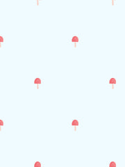 'mushrooms' Wallpaper By Meri Meri - Sky Blue