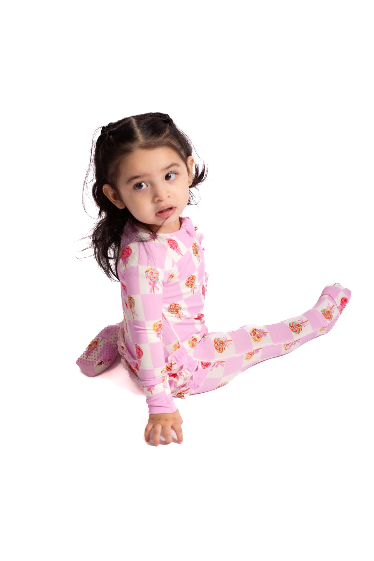 My First Lollipop Bamboo Onesie: Buttery Soft Pink Romper