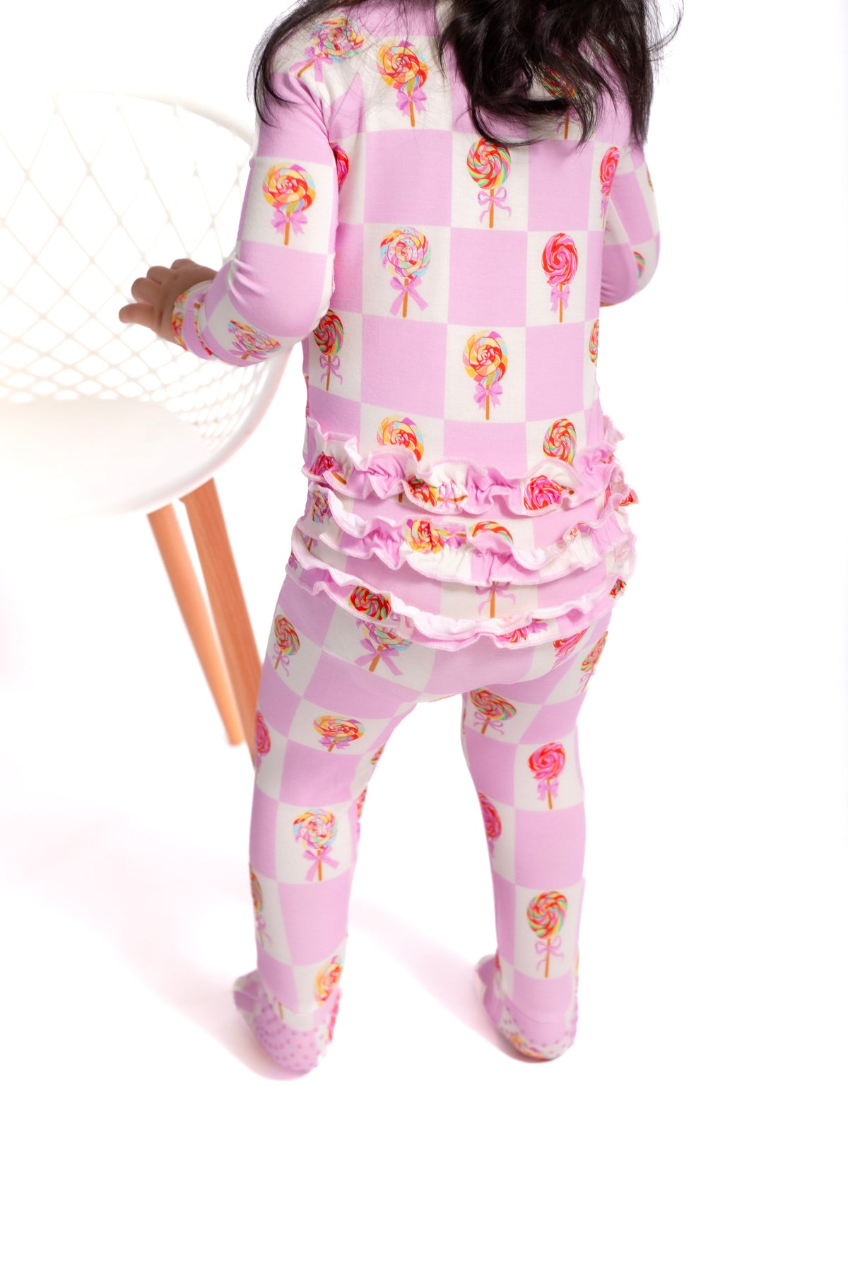 My First Lollipop Bamboo Onesie: Buttery Soft Pink Romper