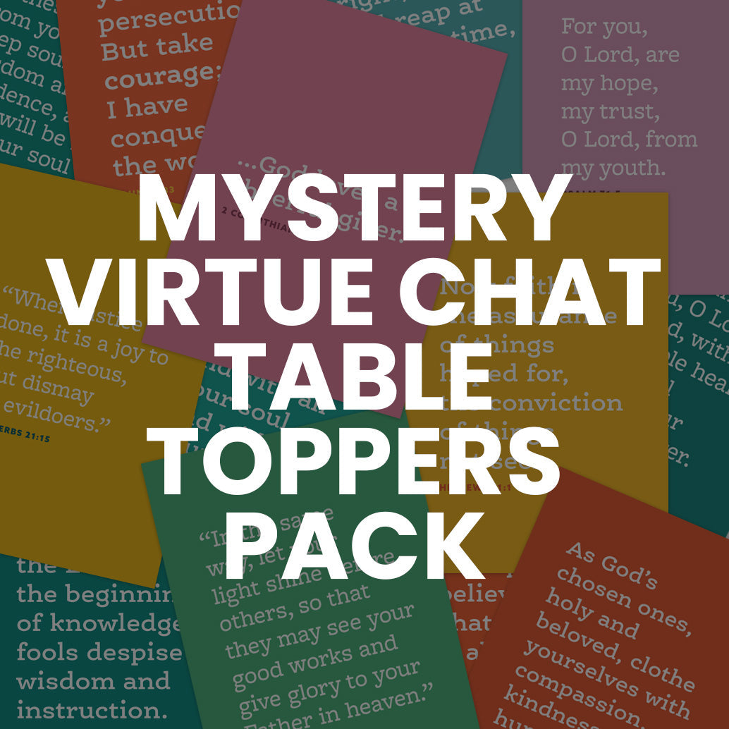 Mystery Virtue Chat Table Toppers (set Of 9)