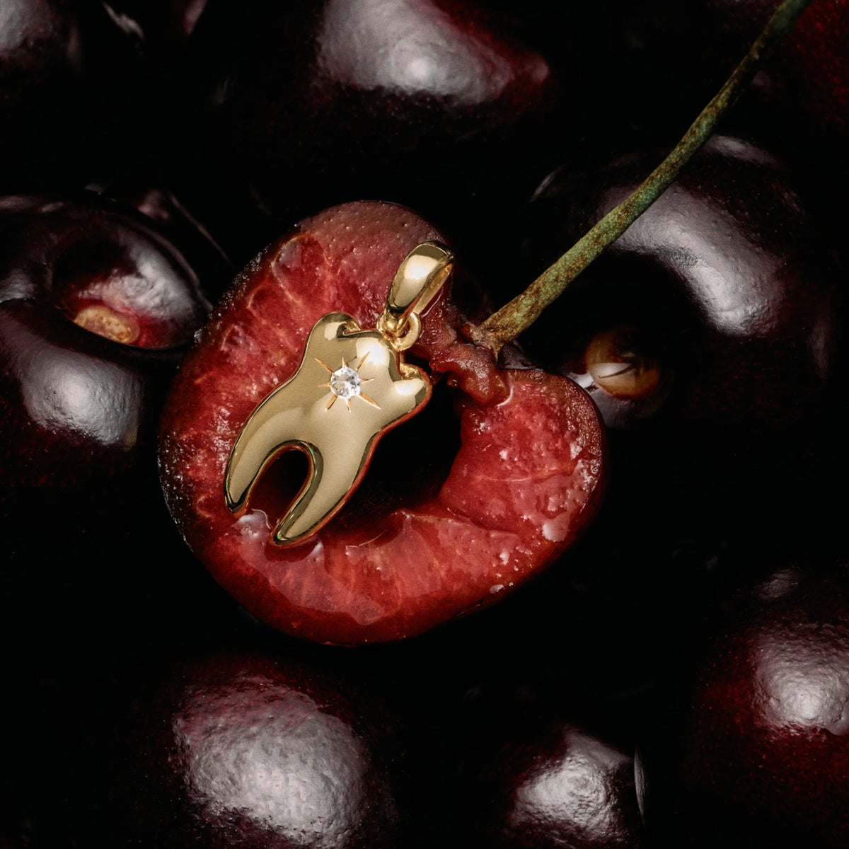 Sapphire Tooth Charm