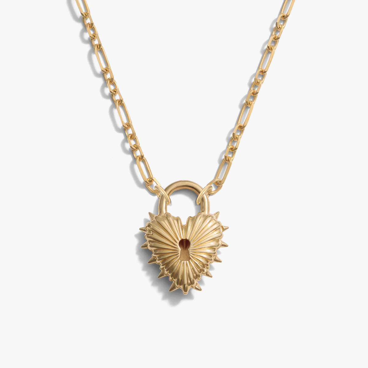 Spiked Heart Locket Statement Necklace