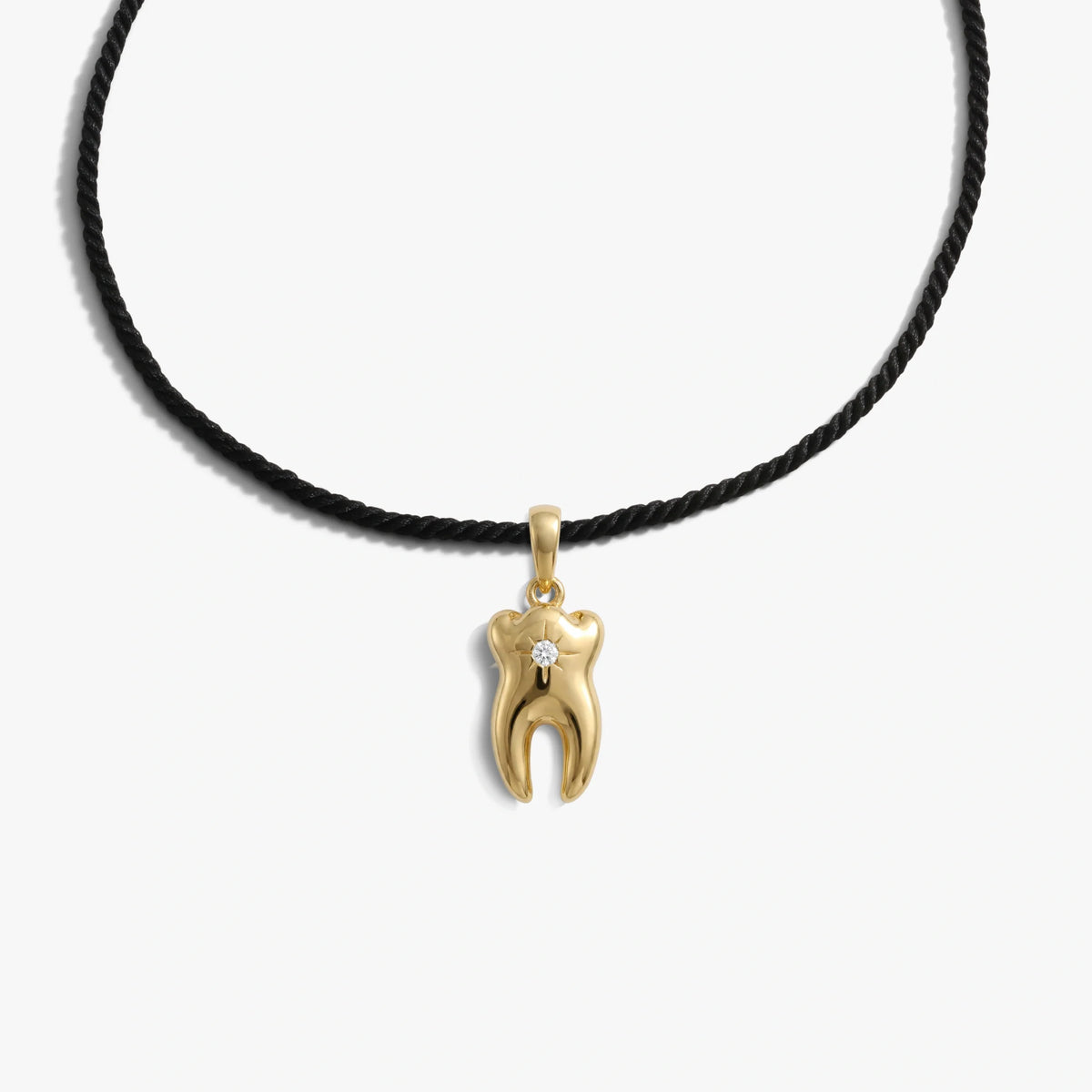 Sapphire Tooth Cord Necklace
