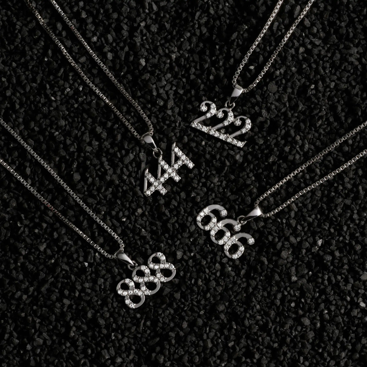 444 Sapphire Angel Number Charm