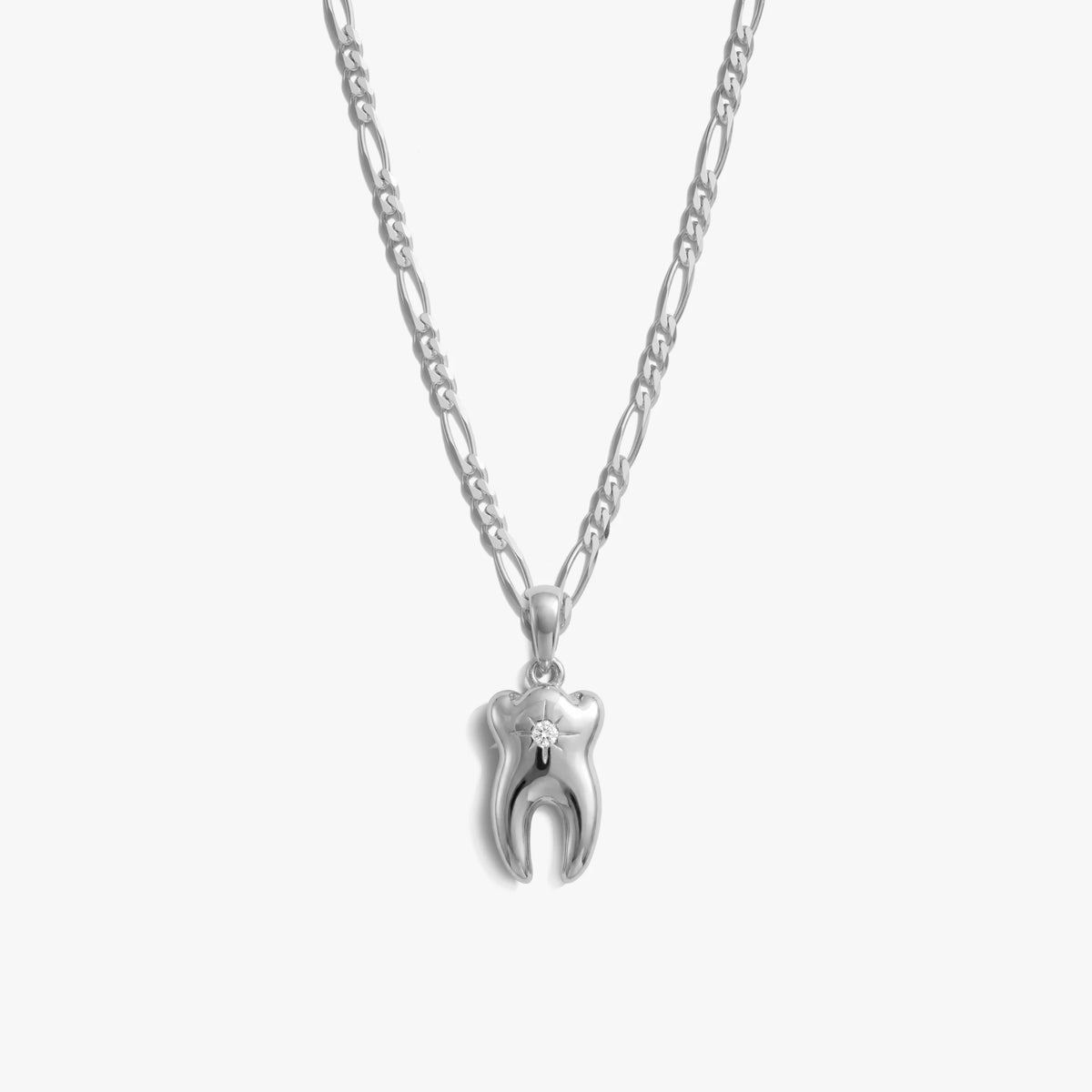 Sapphire Tooth Figaro Necklace