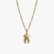 Sapphire Tooth Figaro Necklace