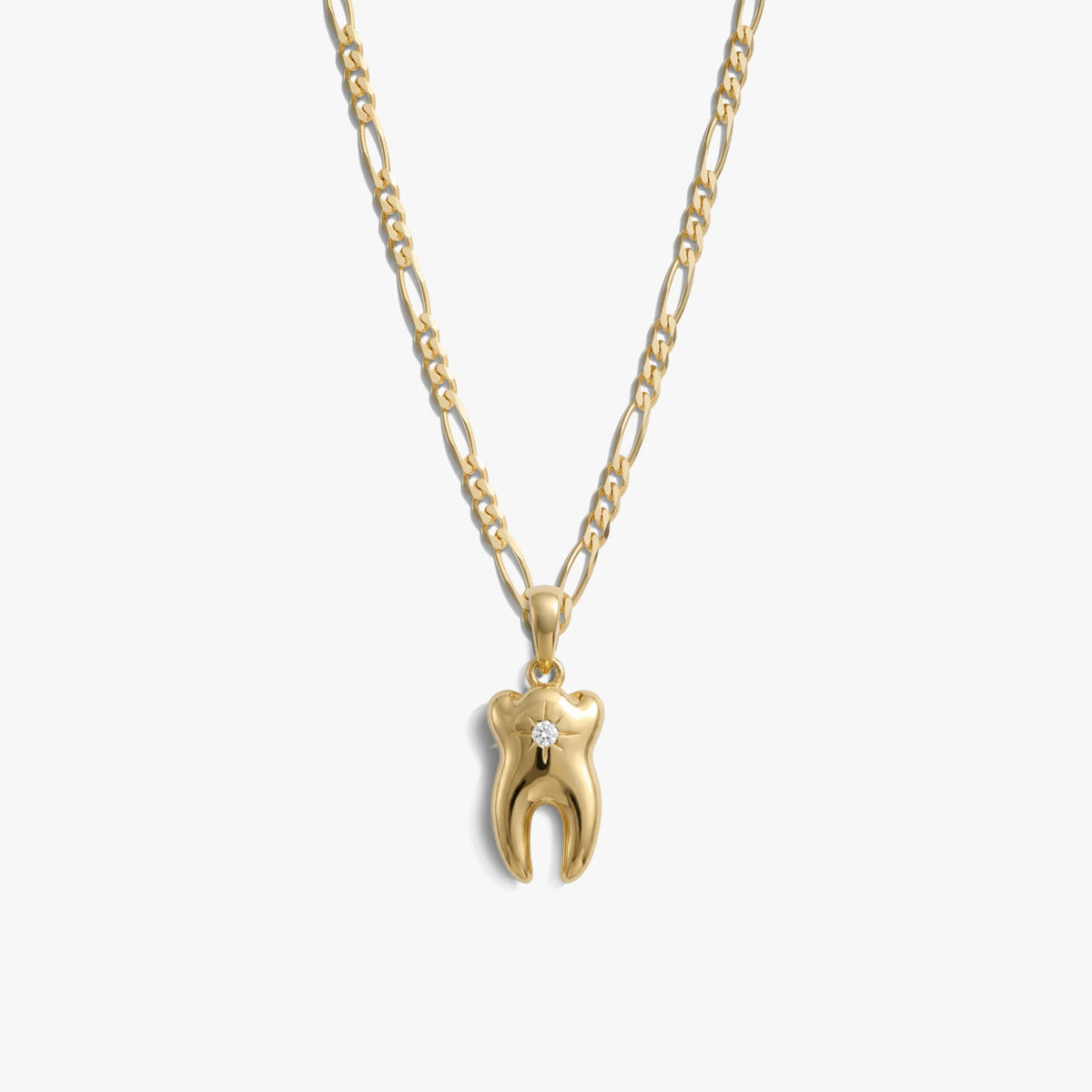 Sapphire Tooth Figaro Necklace