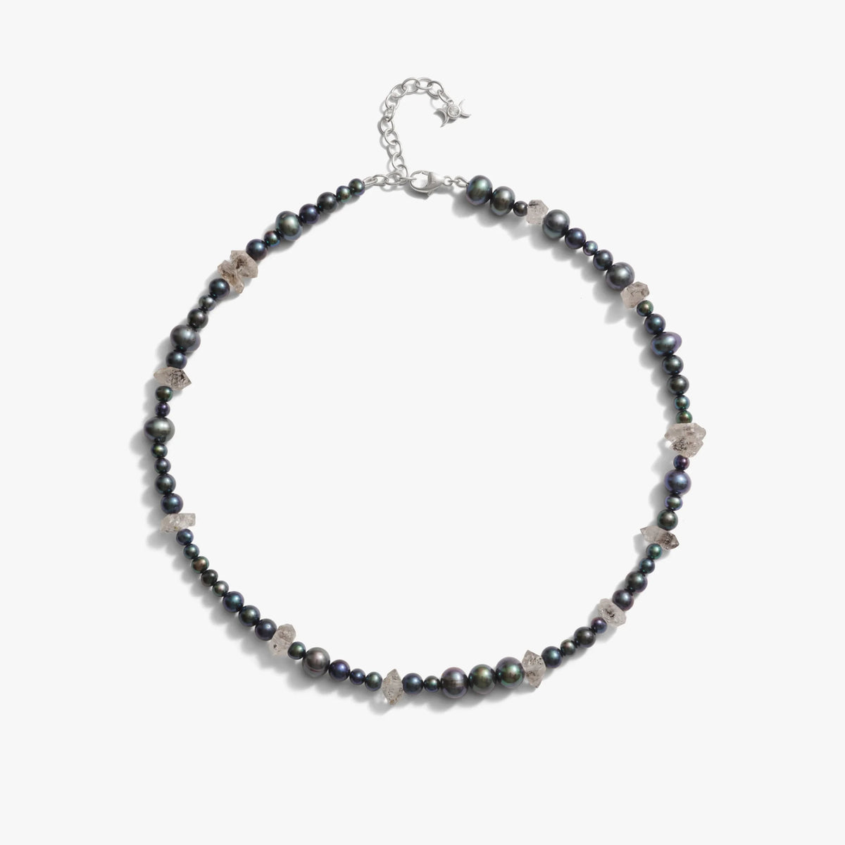 Pearl & Raw Crystal Necklace