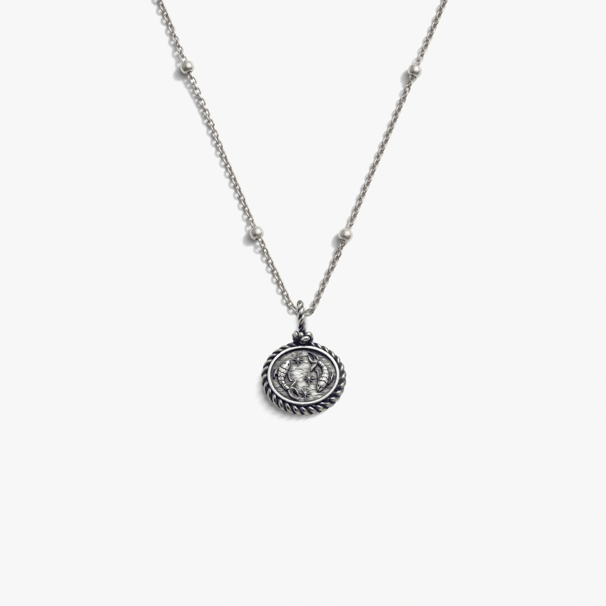 Pisces Mini Gemstone Necklace