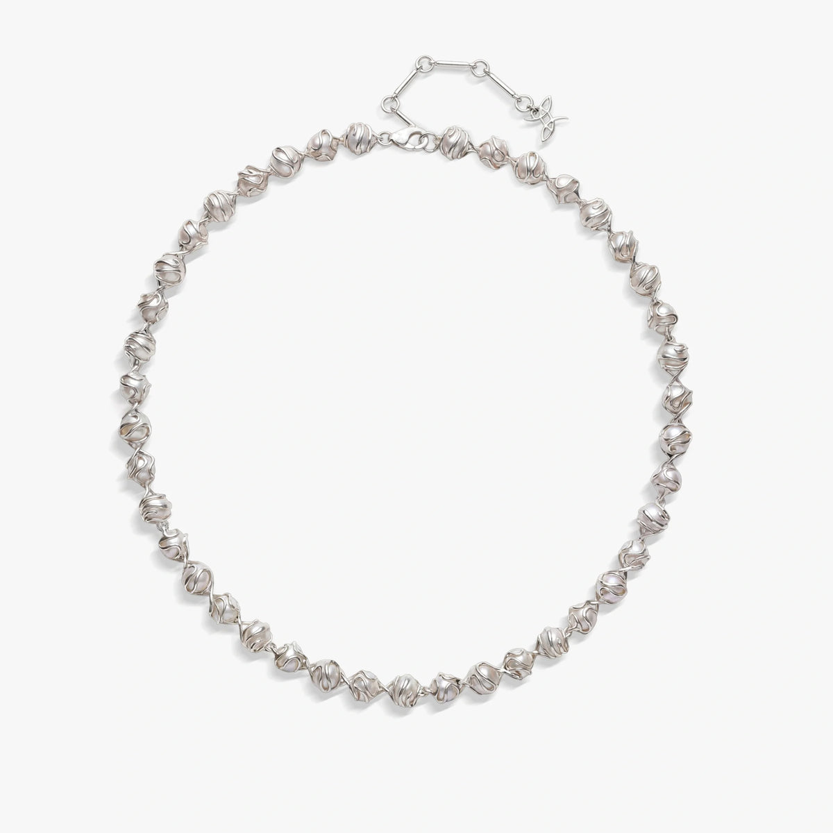 Damselfly Caged Pearl Necklace