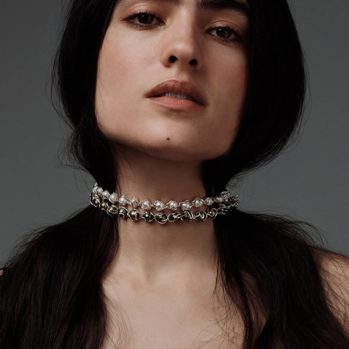 Damselfly Caged Pearl Necklace