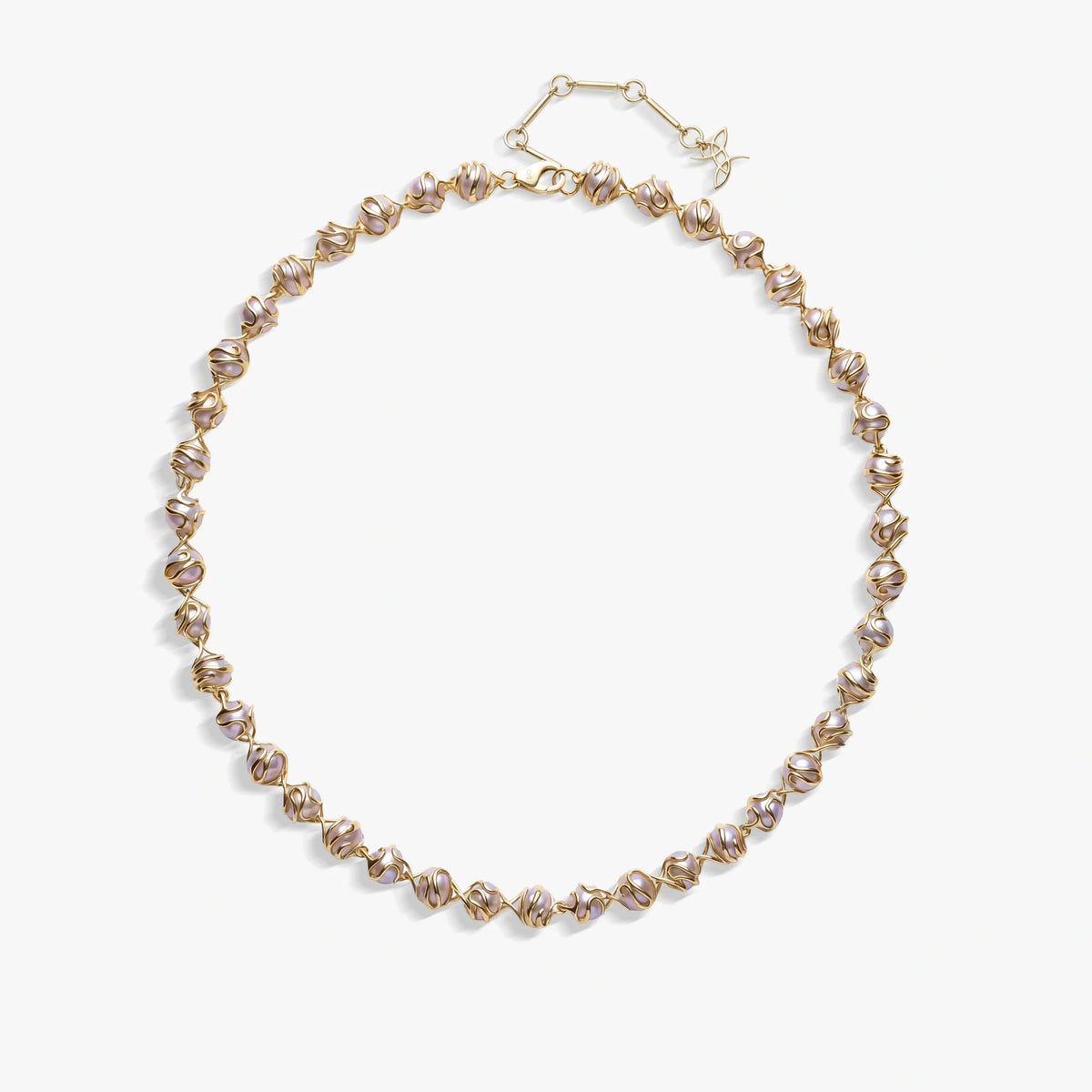 Damselfly Caged Pearl Necklace