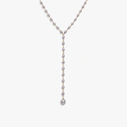 Damselfly Drop Pearl Lariat