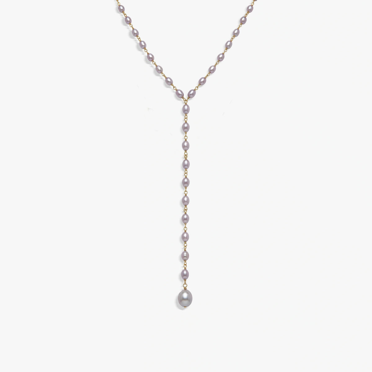 Damselfly Drop Pearl Lariat