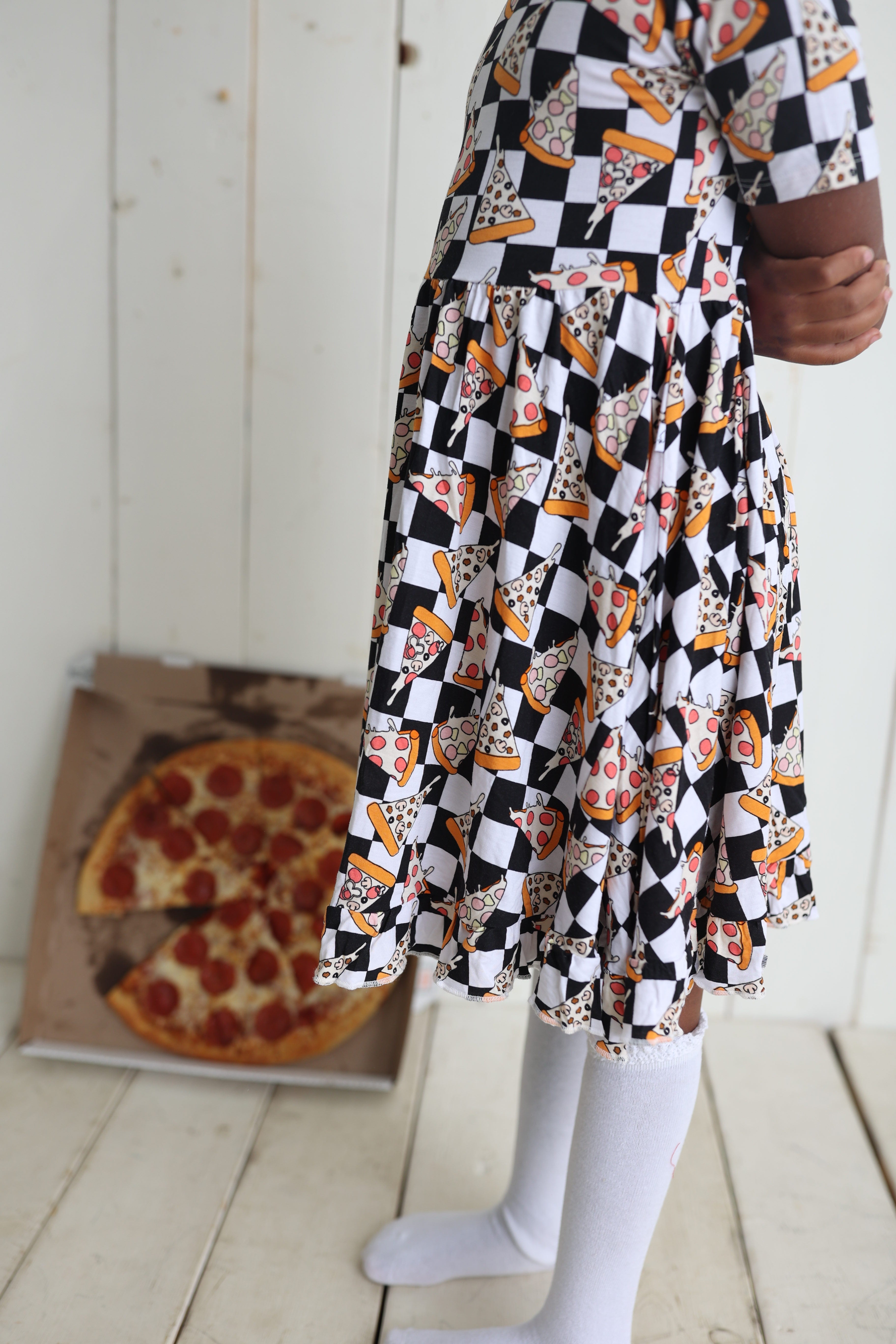 Pizza Party Dream Ruffle Dress