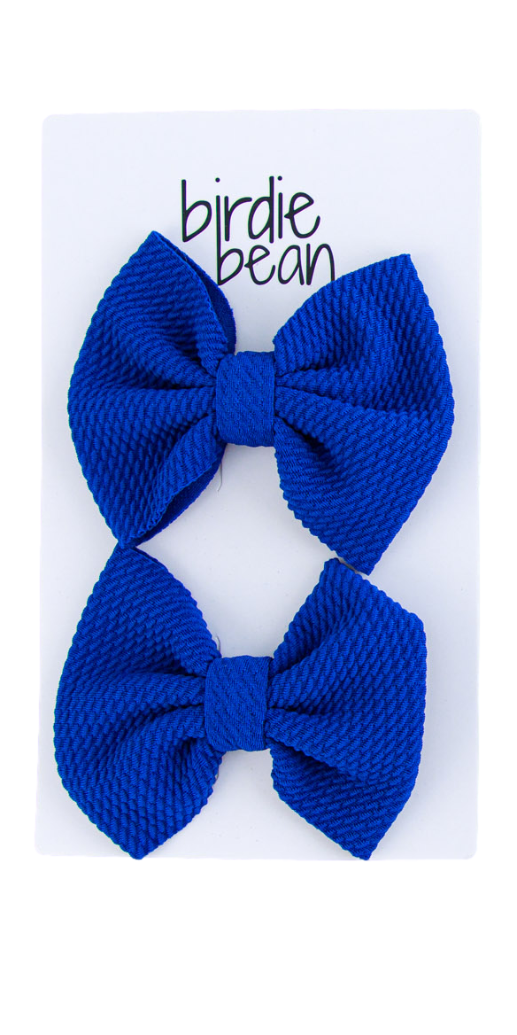 Navy Clippy Bow Set