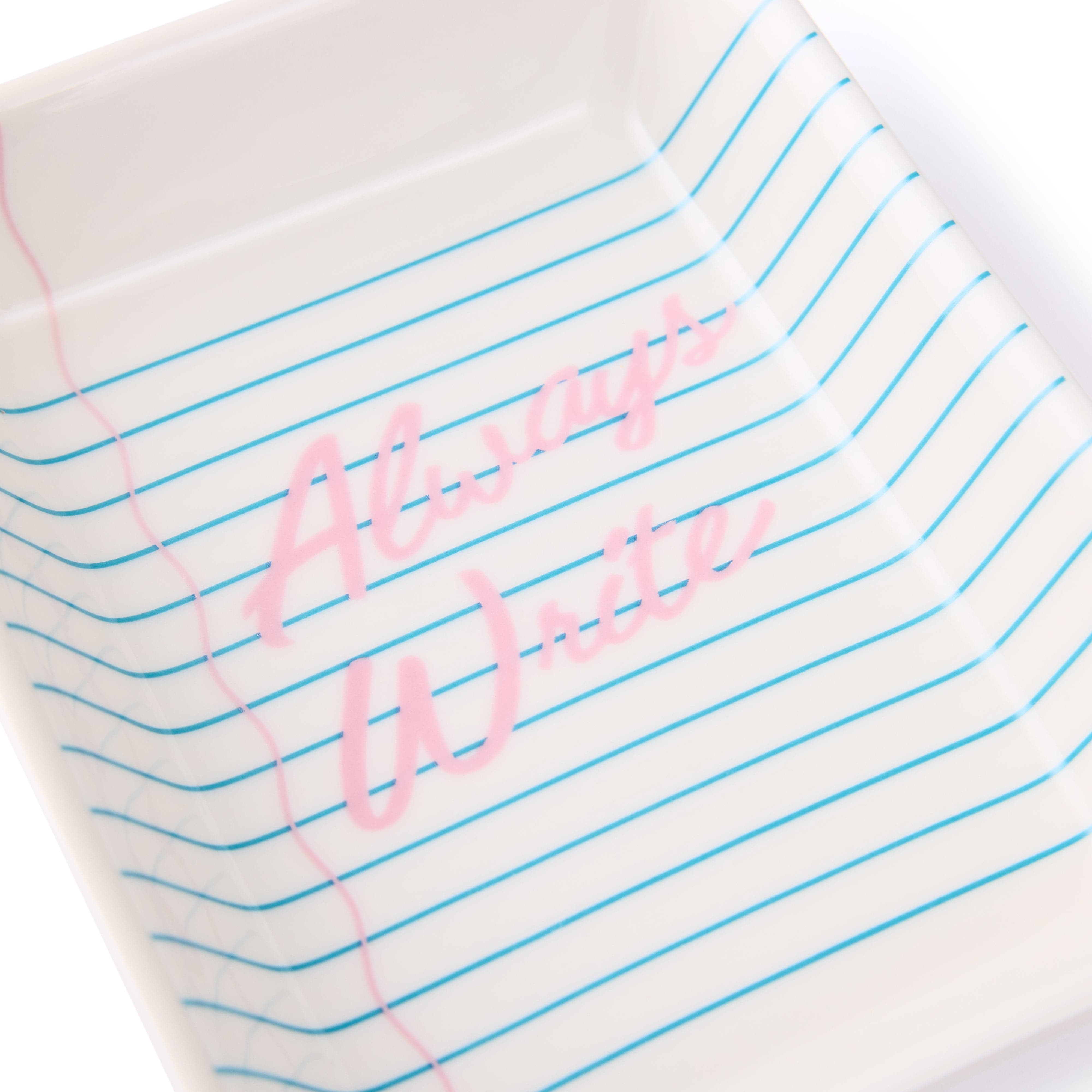 Always Write Trinket Tray And Earring Set