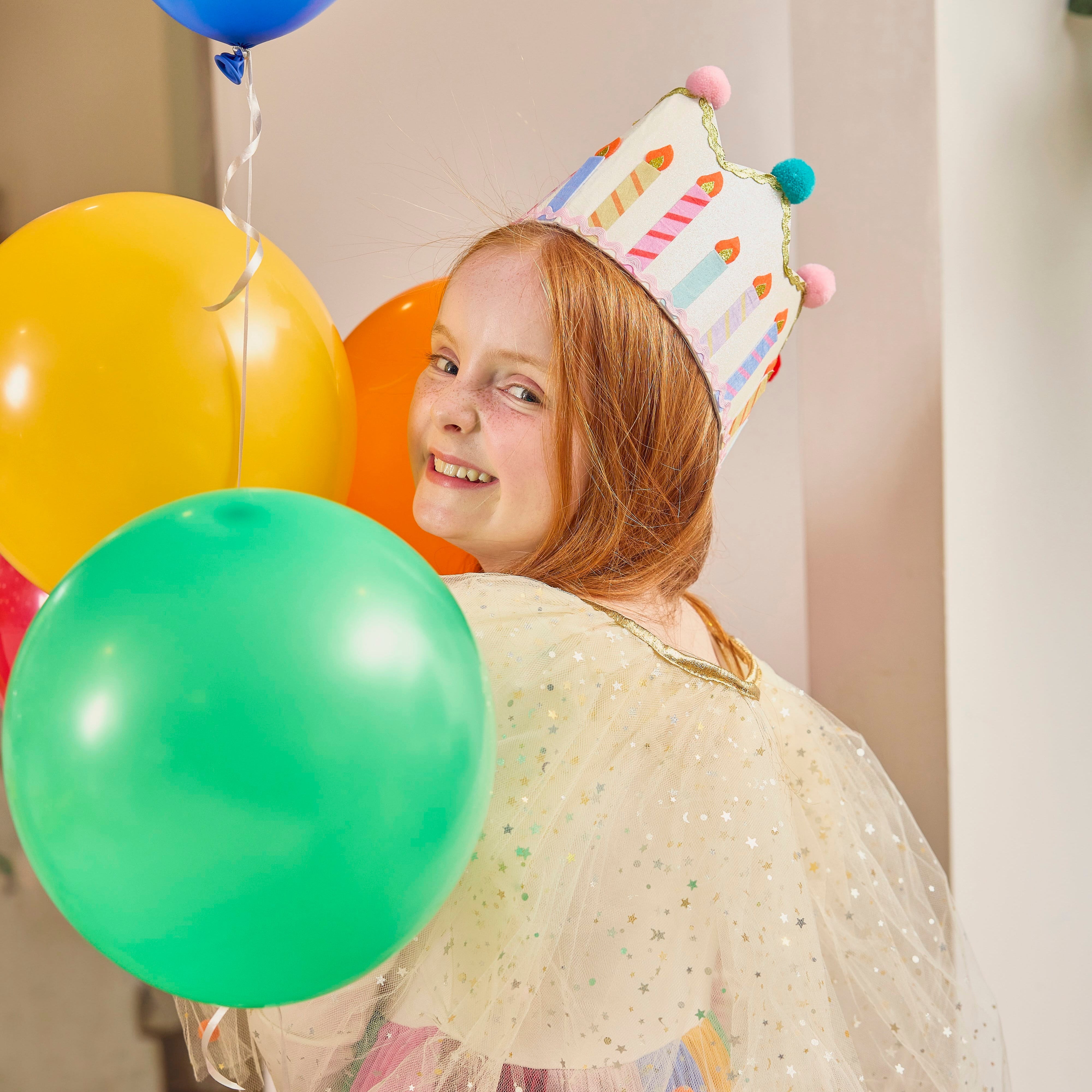 Birthday Wishes Reusable Pom Pom Crown