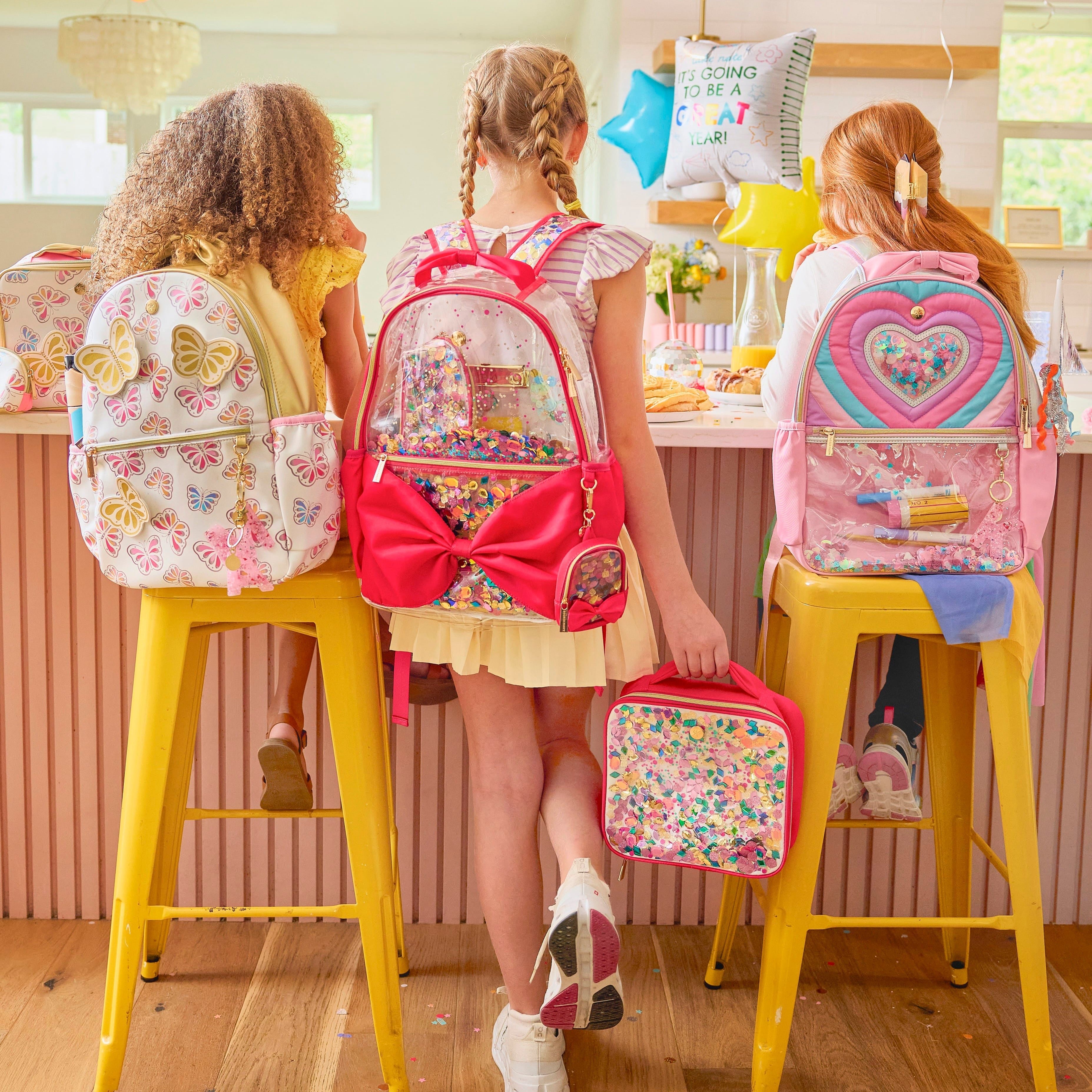 Gold Butterfly Backpack With Tuckaway Wings